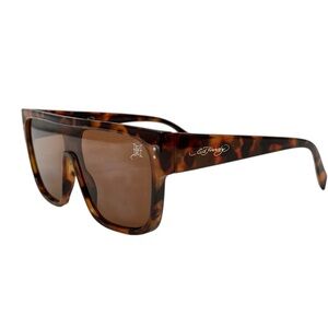 Ed Hardy Brown Tortoise Sunglasses